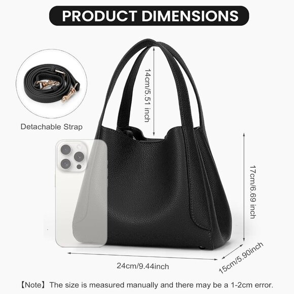 Fashionable Medium Bucket Handbag for Women - Lightweight and Scratch-Resistant - Picture 5 of 6